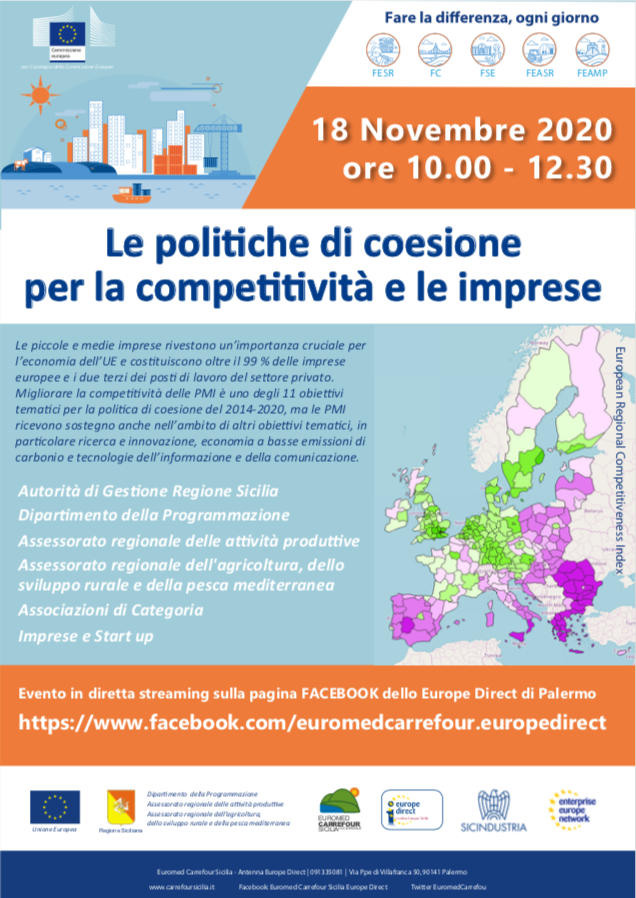 Le politiche di coesione per la competitività e le imprese, webinar 18 novembre